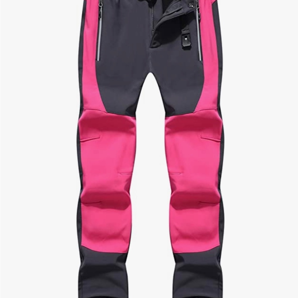 Women's Pink and Black Track Pants